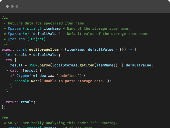 Scrolling code